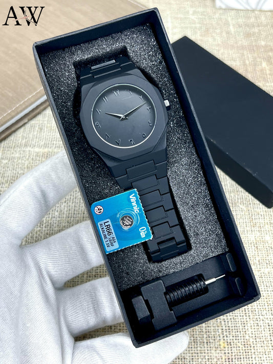 Black Arabic Watch High Quality Fiber