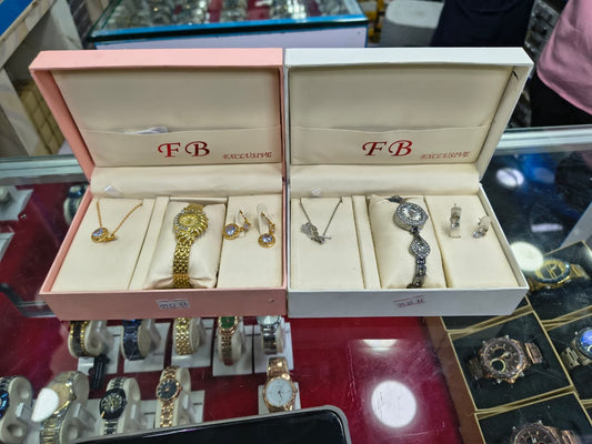 Ladies Watch With Jewellery Best For Gift