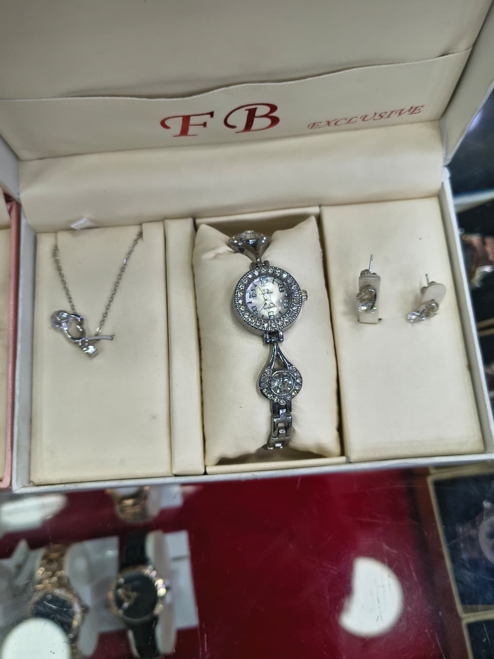 Ladies Watch With Jewellery Best For Gift
