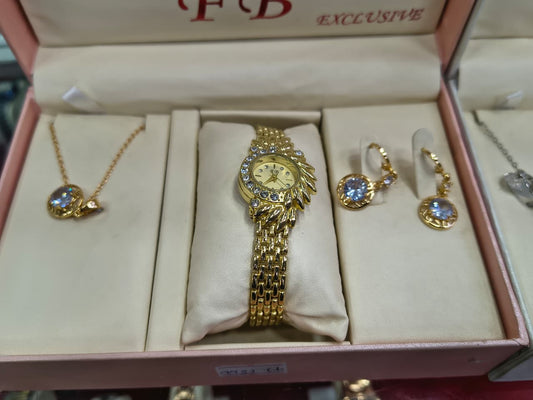 Ladies Watch With Jewellery Best For Gift