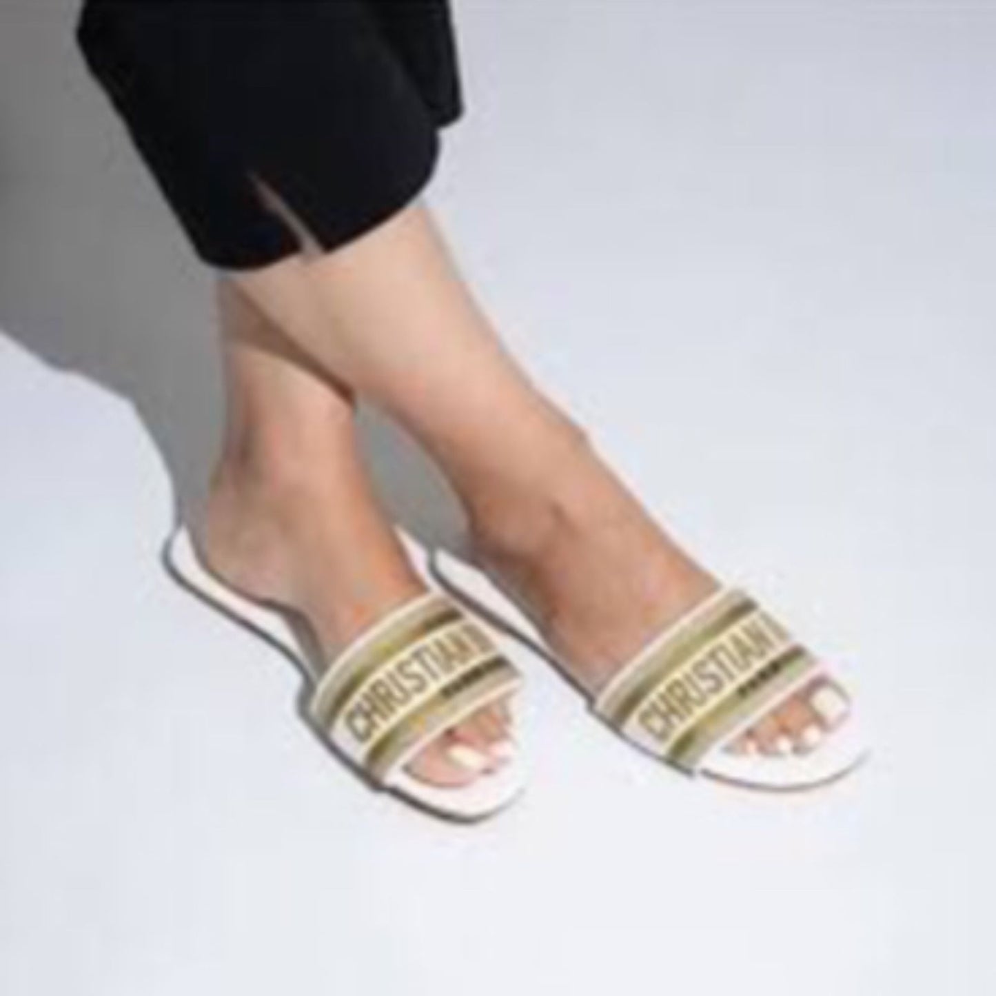 Christian Dior Embroidery Slippers