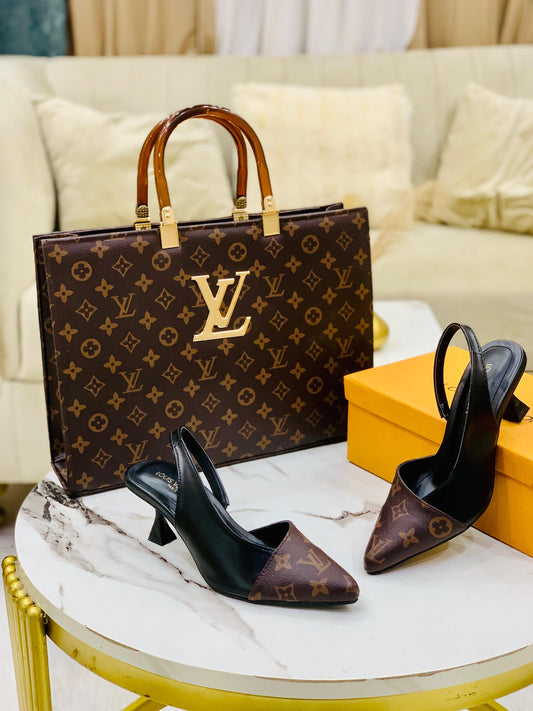 Louis Vuitton LV Slingback Heel 👠 + Louis Vuitton LV Hand Bag 👜