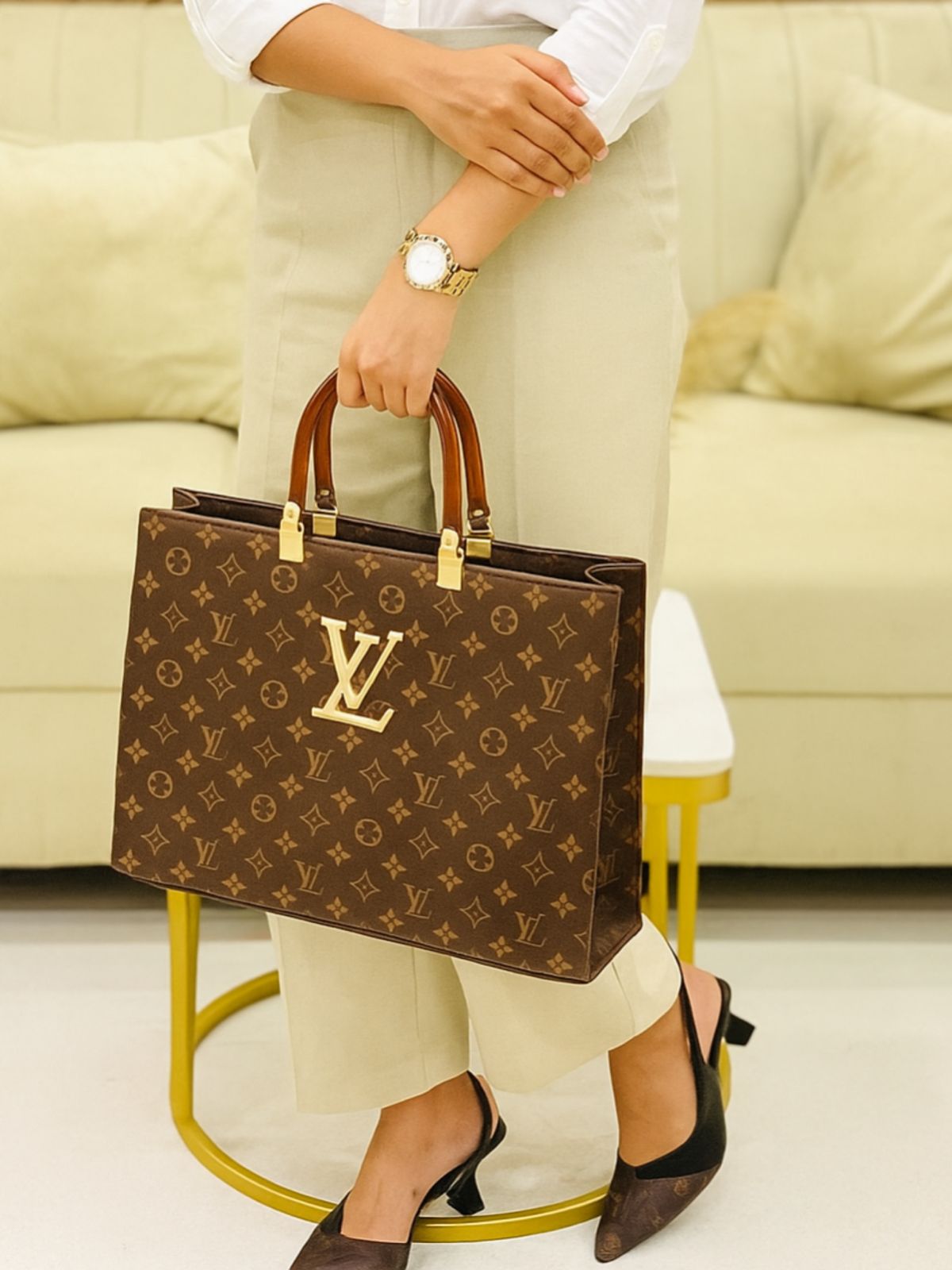 Louis Vuitton LV Slingback Heel 👠 + Louis Vuitton LV Hand Bag 👜