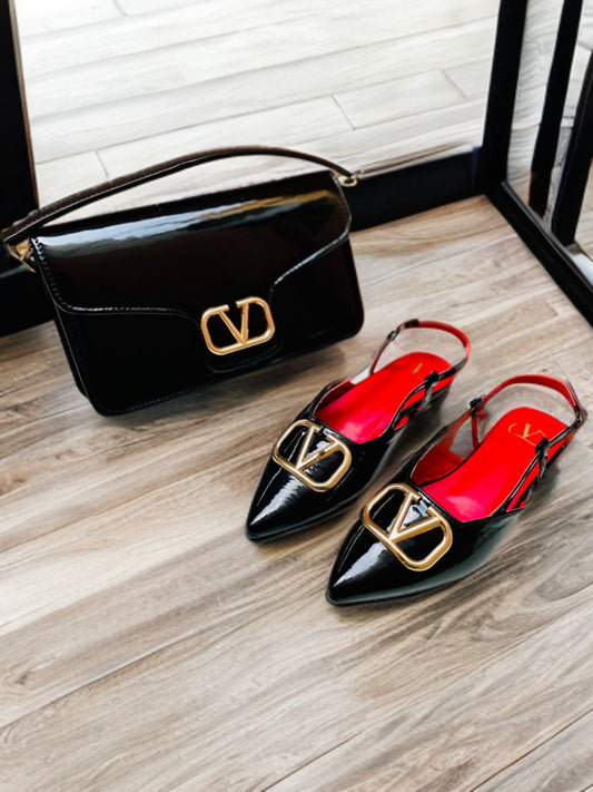 Valentino Flat Pumps + Valentino Cross Body Bag 💼