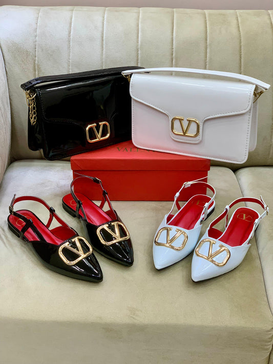 Valentino Flat Pumps + Valentino Cross Body Bag 💼