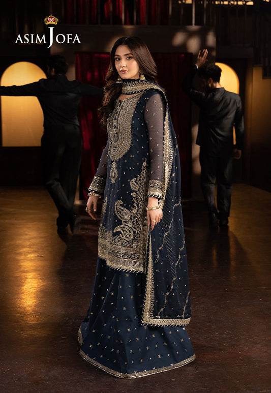 Asim jofa Chiffon Embroidered Unstitched Collection