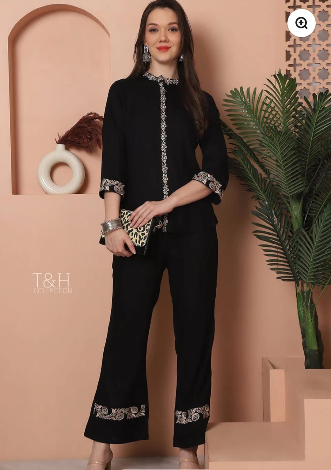 Article T&H Embroidered Cord Set