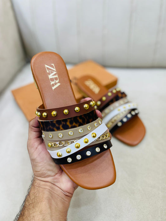 ZARA Stud Flat Slipper