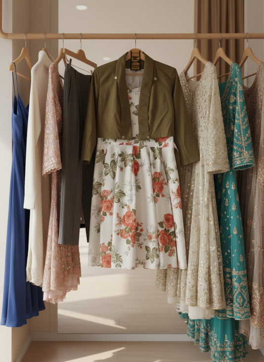 Winter Festival Digital Sleeve'less Maxi With Koti ❤