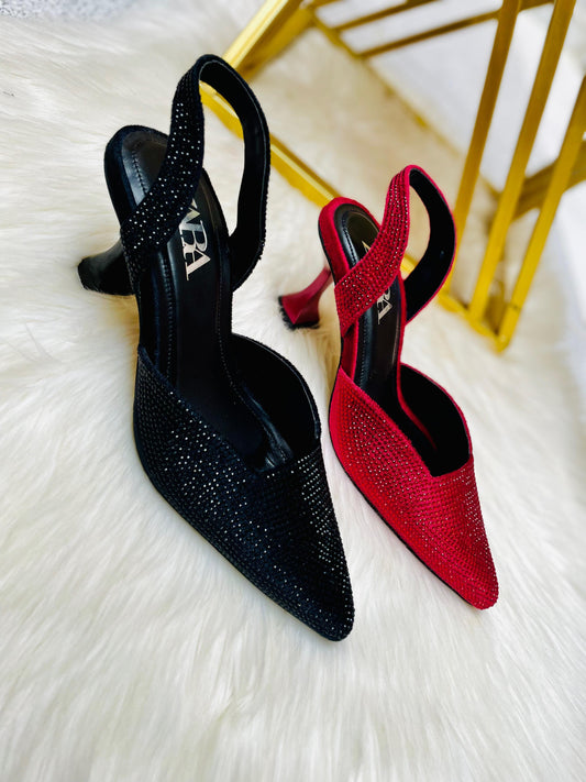 Zara Stone Pointed Heel 👠
