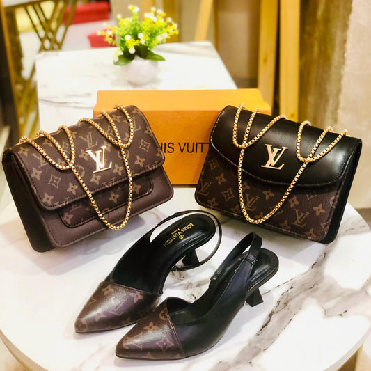 Louis Vuitton LV Slingback Heel + LV Cross Body Bag 💼