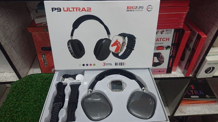 P9 Ultra 2 Smart Watch ⌚ with Headphones 🎧 Box Pack with Charger