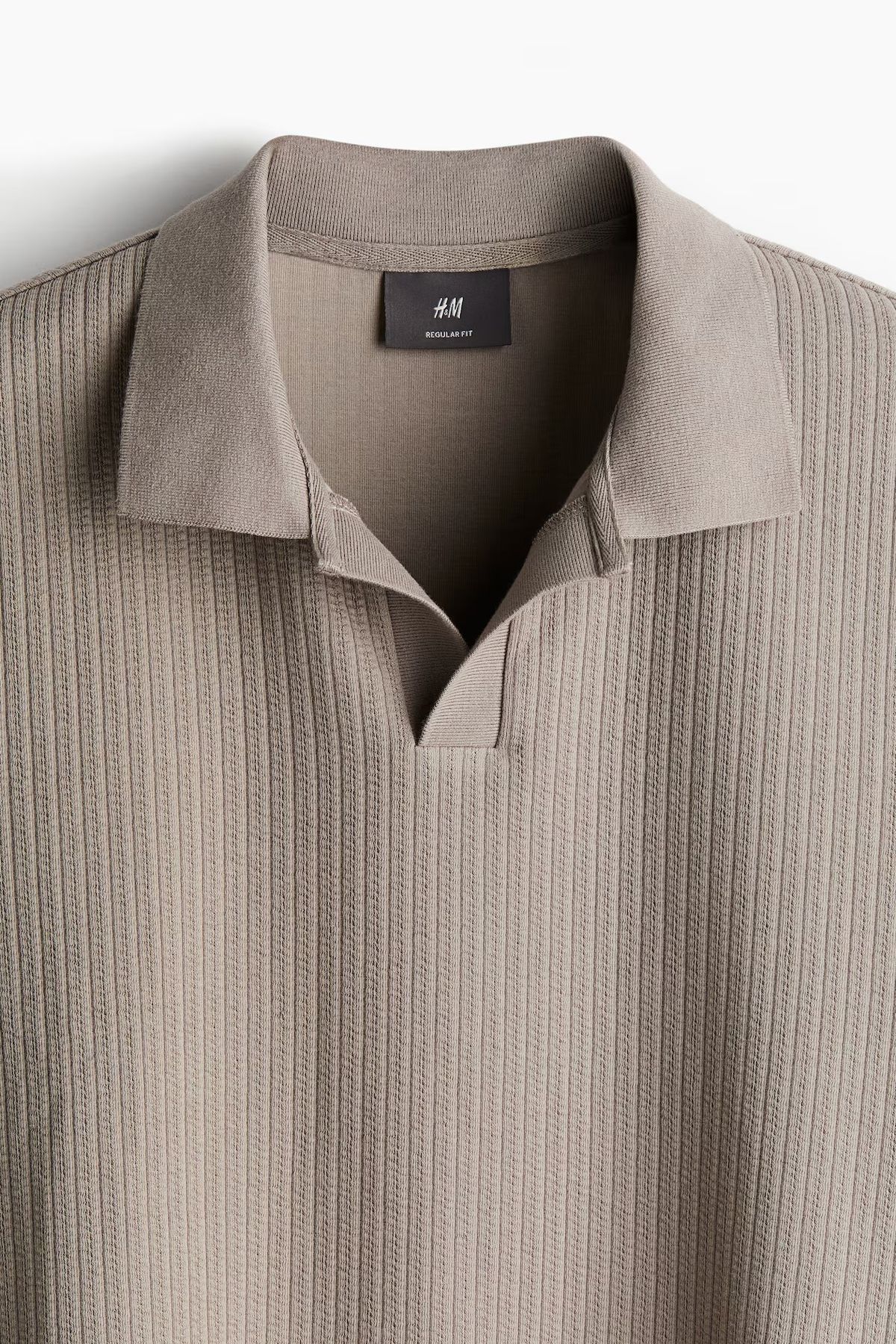 Rib Knit Polo Sweater