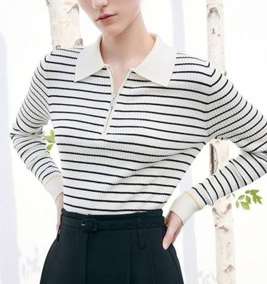 OLD MONEY KNITTED POLO ZIPPER ZARA