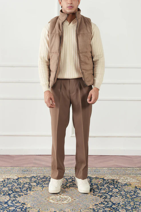 Rib Knit Polo Sweater