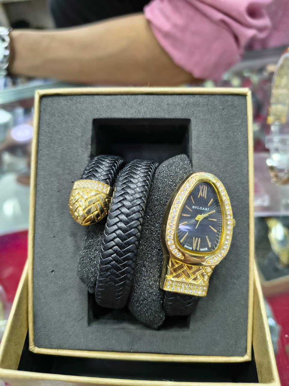 BVLGARI Most Trending Women Snake Watch Leather