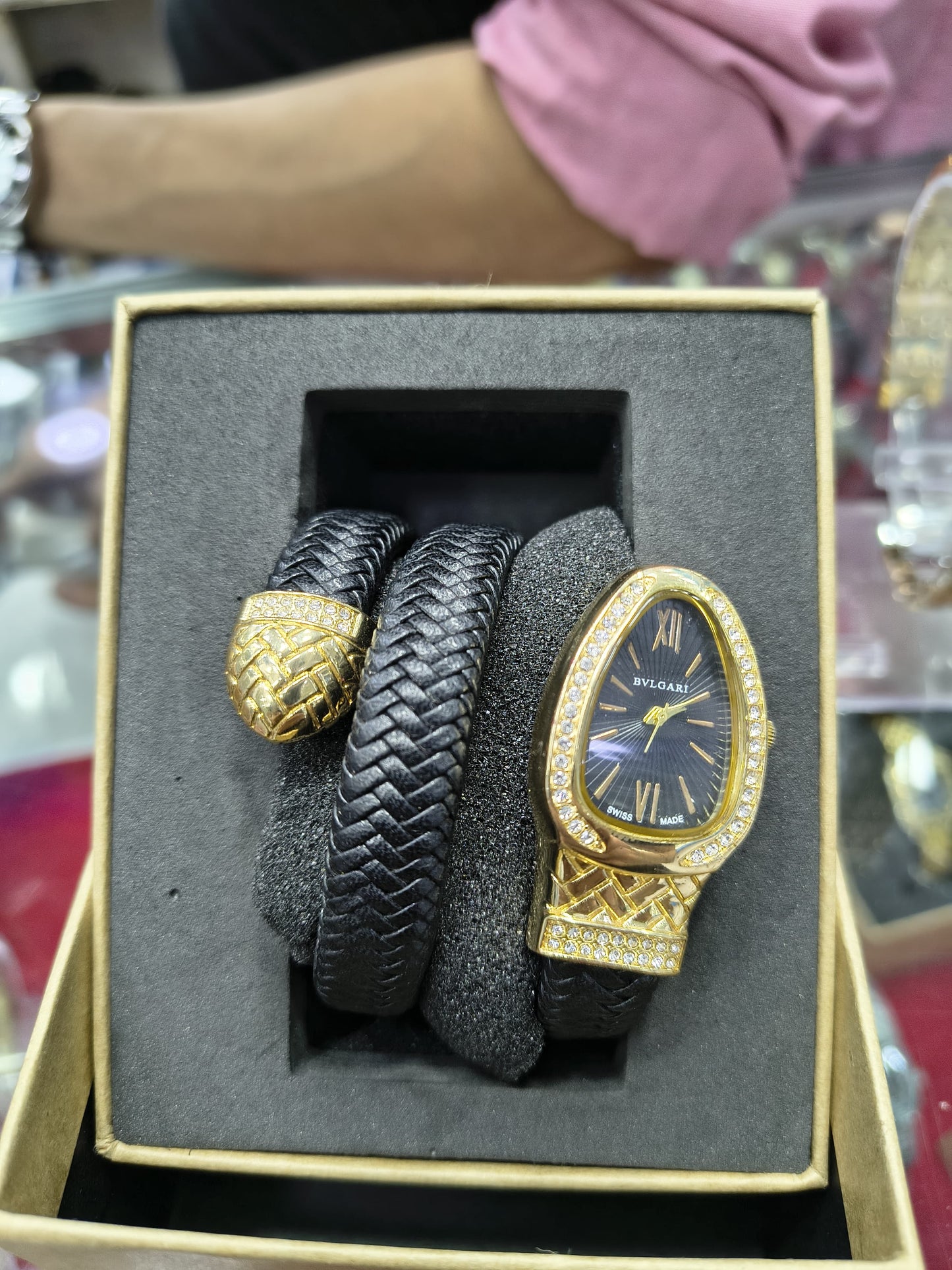 BVLGARI Most Trending Women Snake Watch Leather