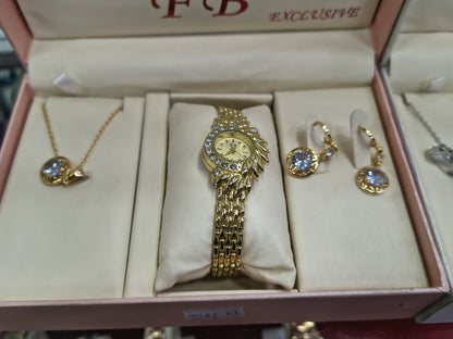 Ladies Watch With Jewellery Best For Gift
