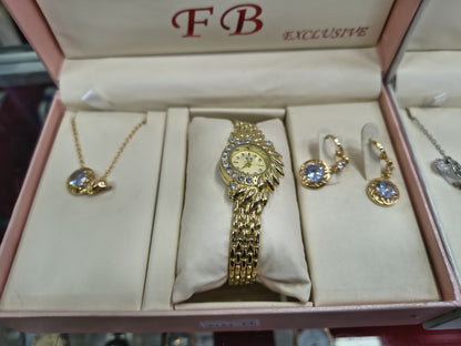 Ladies Watch With Jewellery Best For Gift
