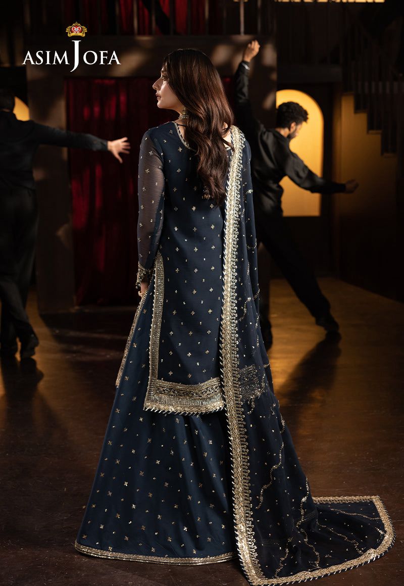 Asim jofa Chiffon Embroidered Unstitched Collection