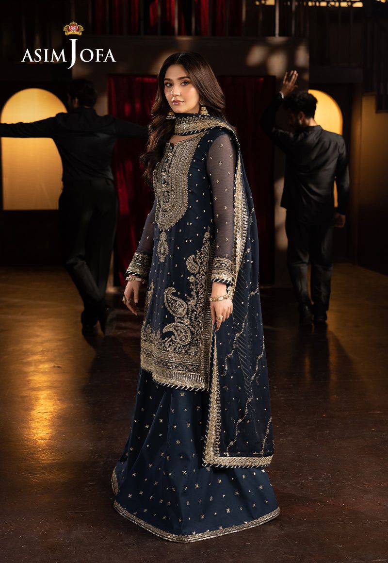 Asim jofa Chiffon Embroidered Unstitched Collection