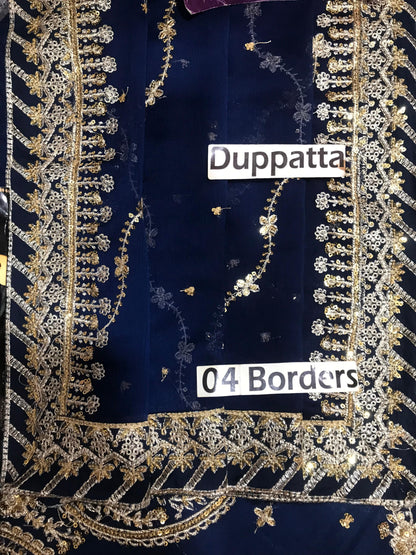 Asim jofa Chiffon Embroidered Unstitched Collection
