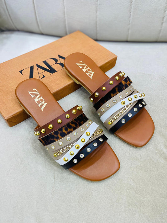 ZARA Stud Flat Slipper