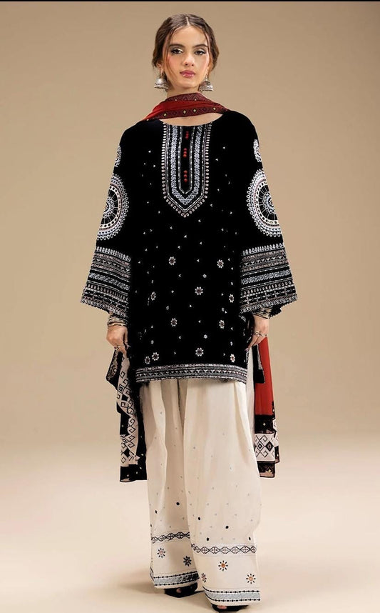 🌸 WINTER'S COLLECTION 🌸 MARIA.B : DHANAK 3PC EMBROIDERED