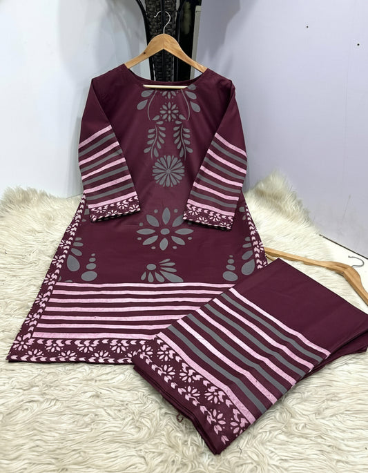 Digital block Print 2 piece