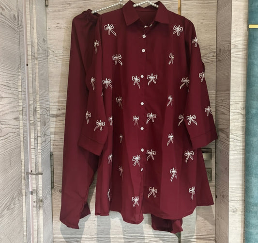 Embriodered Cord Set