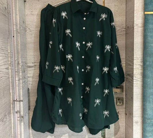 Embriodered Cord Set