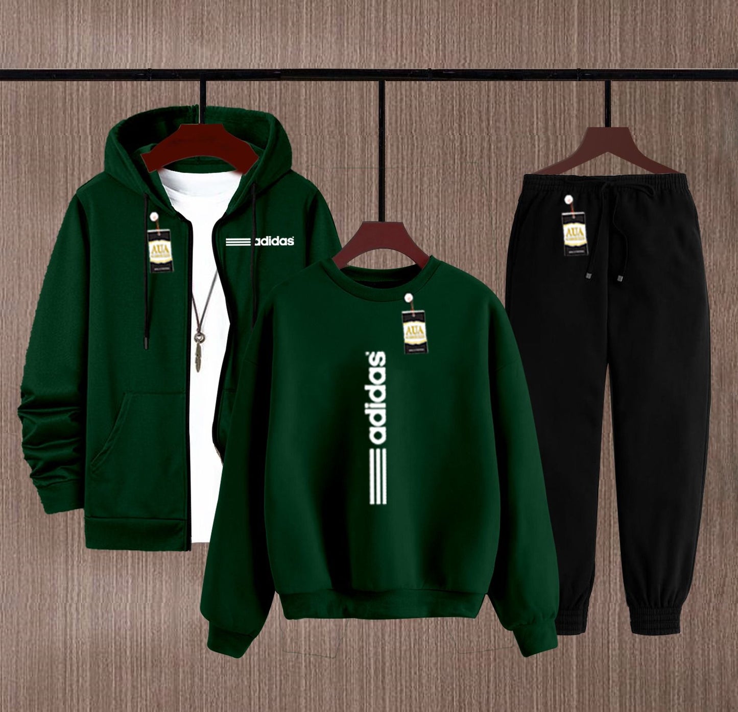 Winter Collection 3 in 1 Combo Sale ZIPPER HOODI + SWEATSHIRT +TROUSER