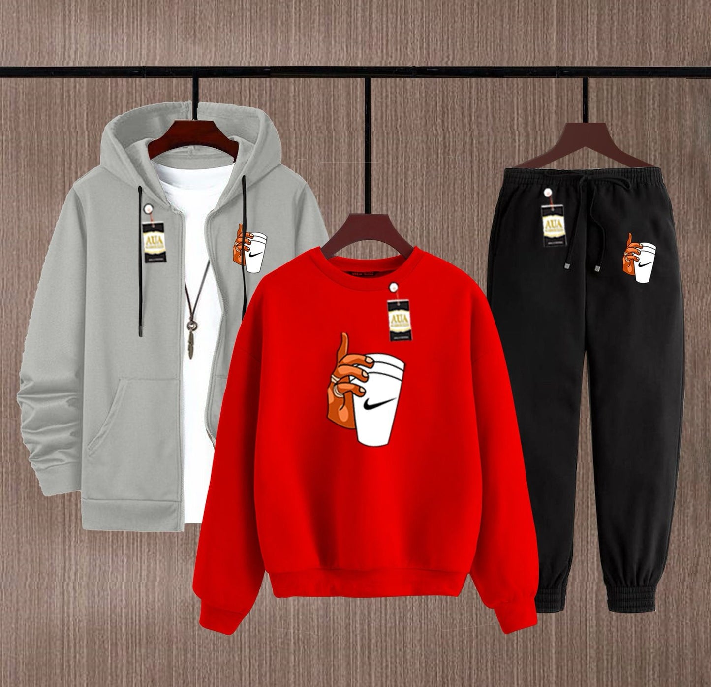 IMPORTED WESTERN TRACK SUIT FOR MEN $ WOMEN WINTER COLLECTION SWEATSHIRT & TROUSER