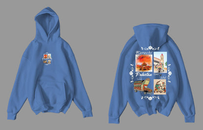 Pocket Stripe Baggy Hoodie