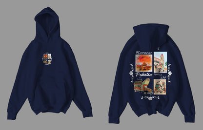 Pocket Stripe Baggy Hoodie