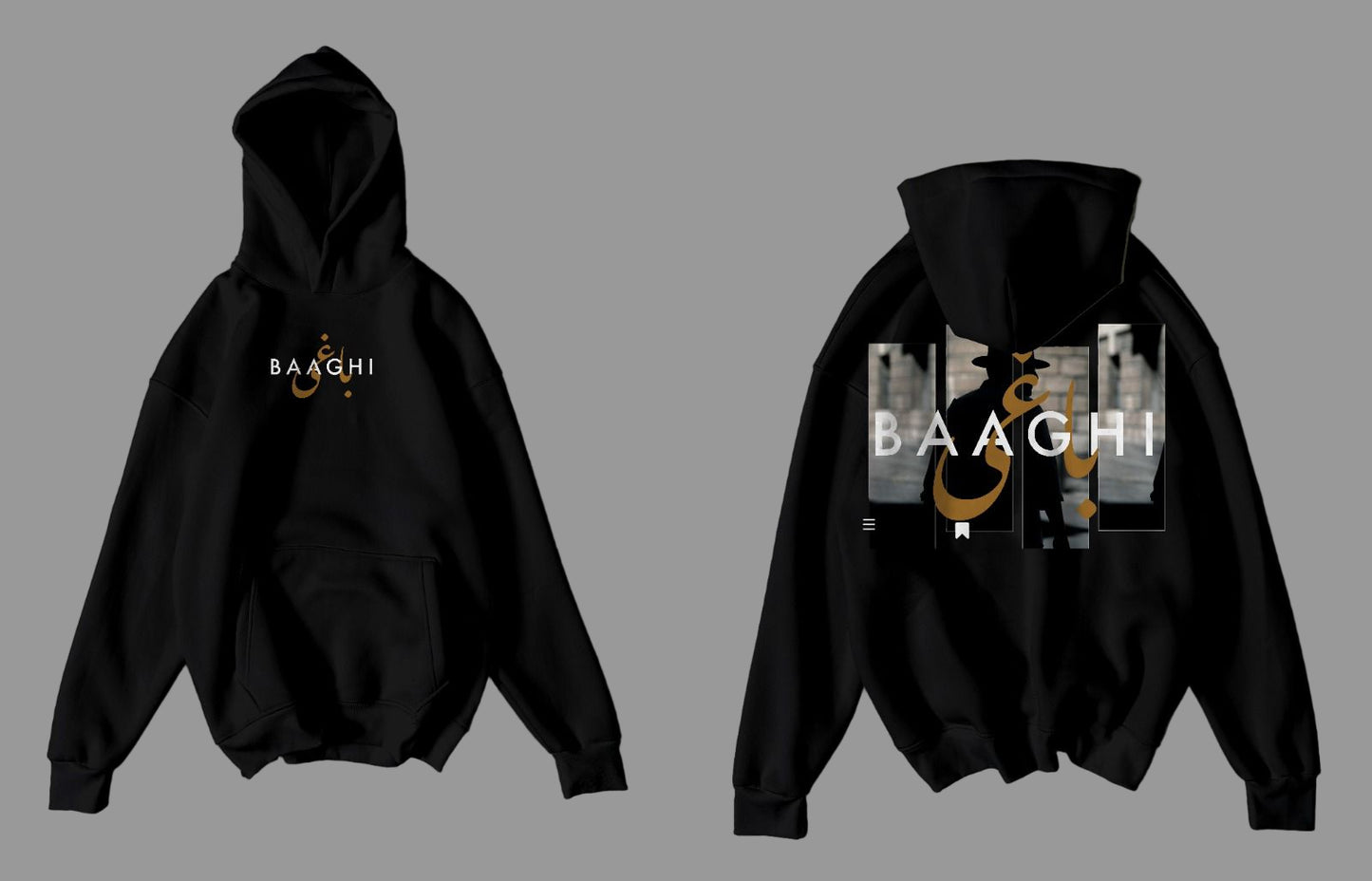 Pocket Stripe Baggy Hoodie