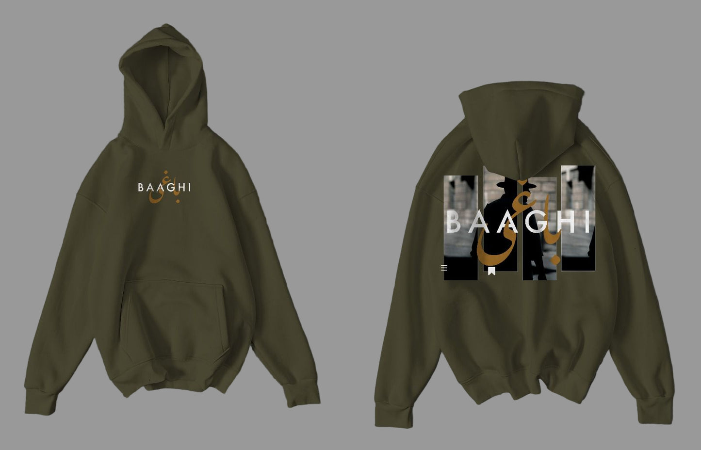 Pocket Stripe Baggy Hoodie