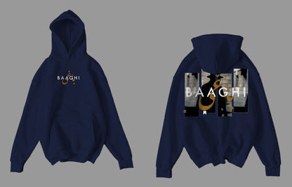 Pocket Stripe Baggy Hoodie