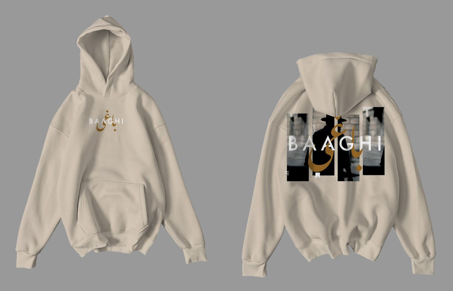 Pocket Stripe Baggy Hoodie