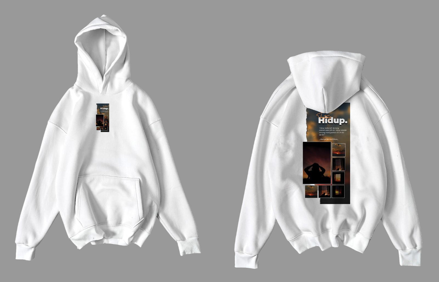 Pocket Stripe Baggy Hoodie