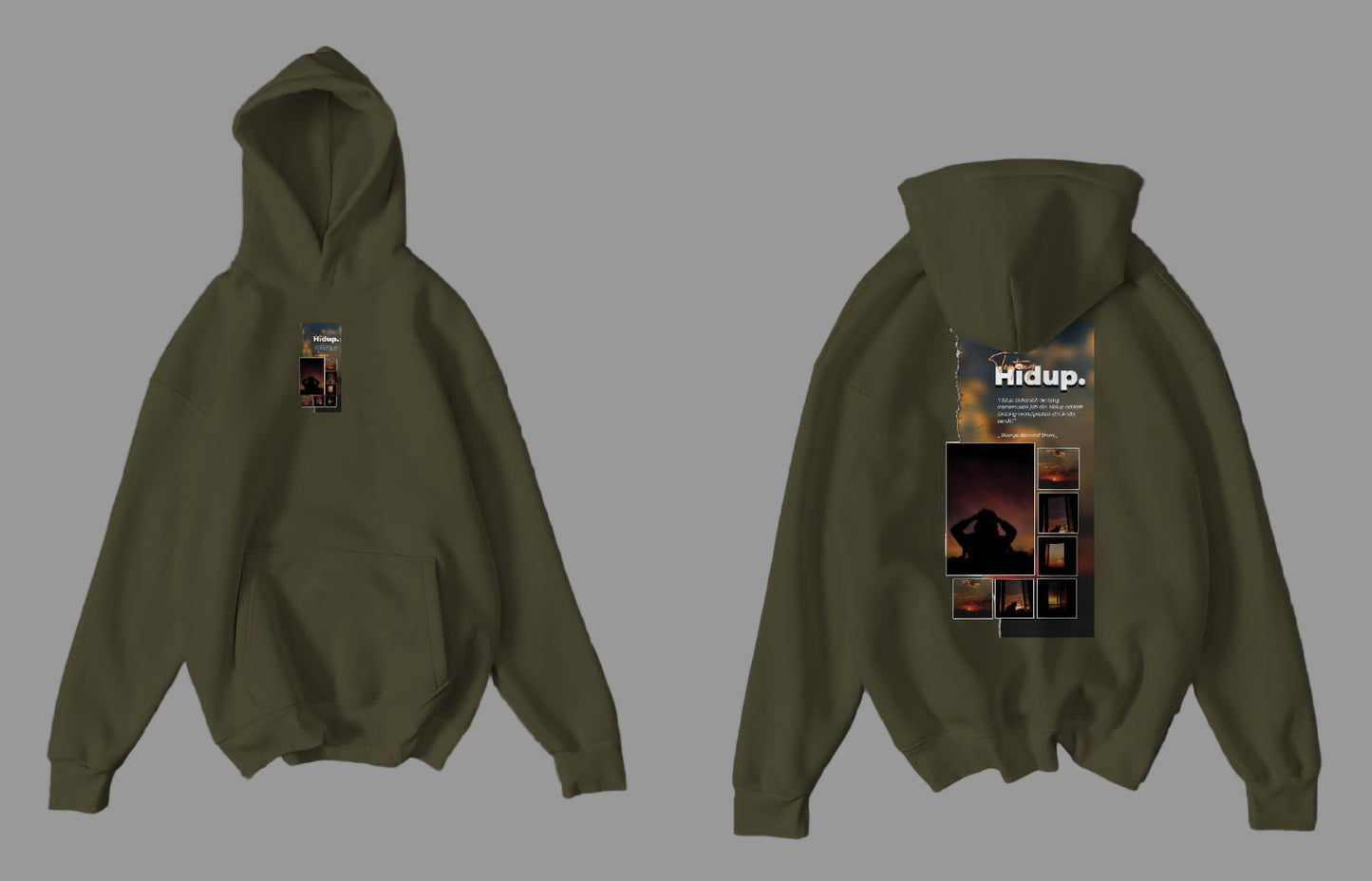 Pocket Stripe Baggy Hoodie