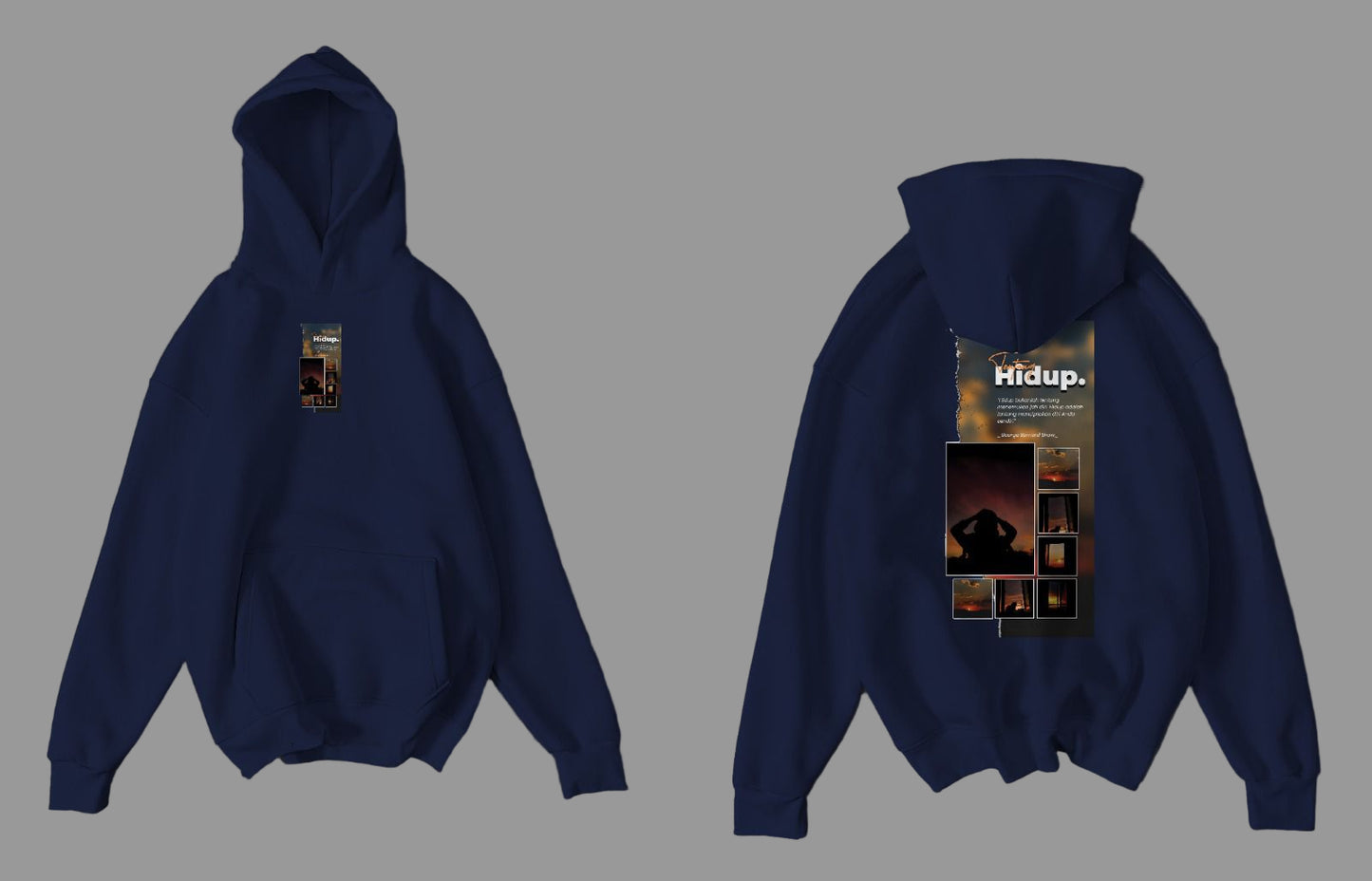 Pocket Stripe Baggy Hoodie