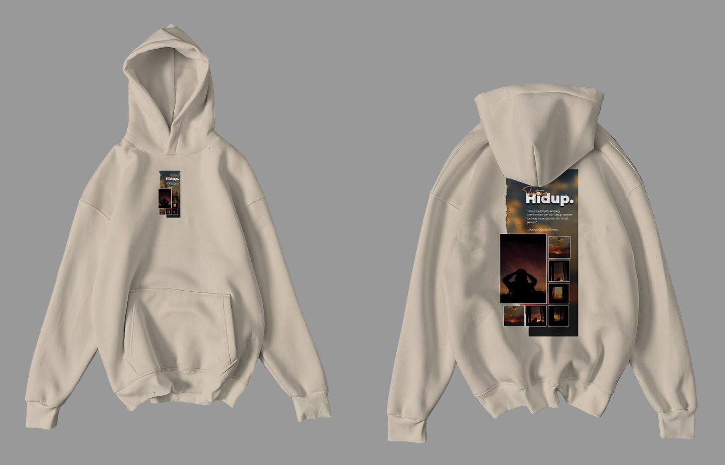 Pocket Stripe Baggy Hoodie