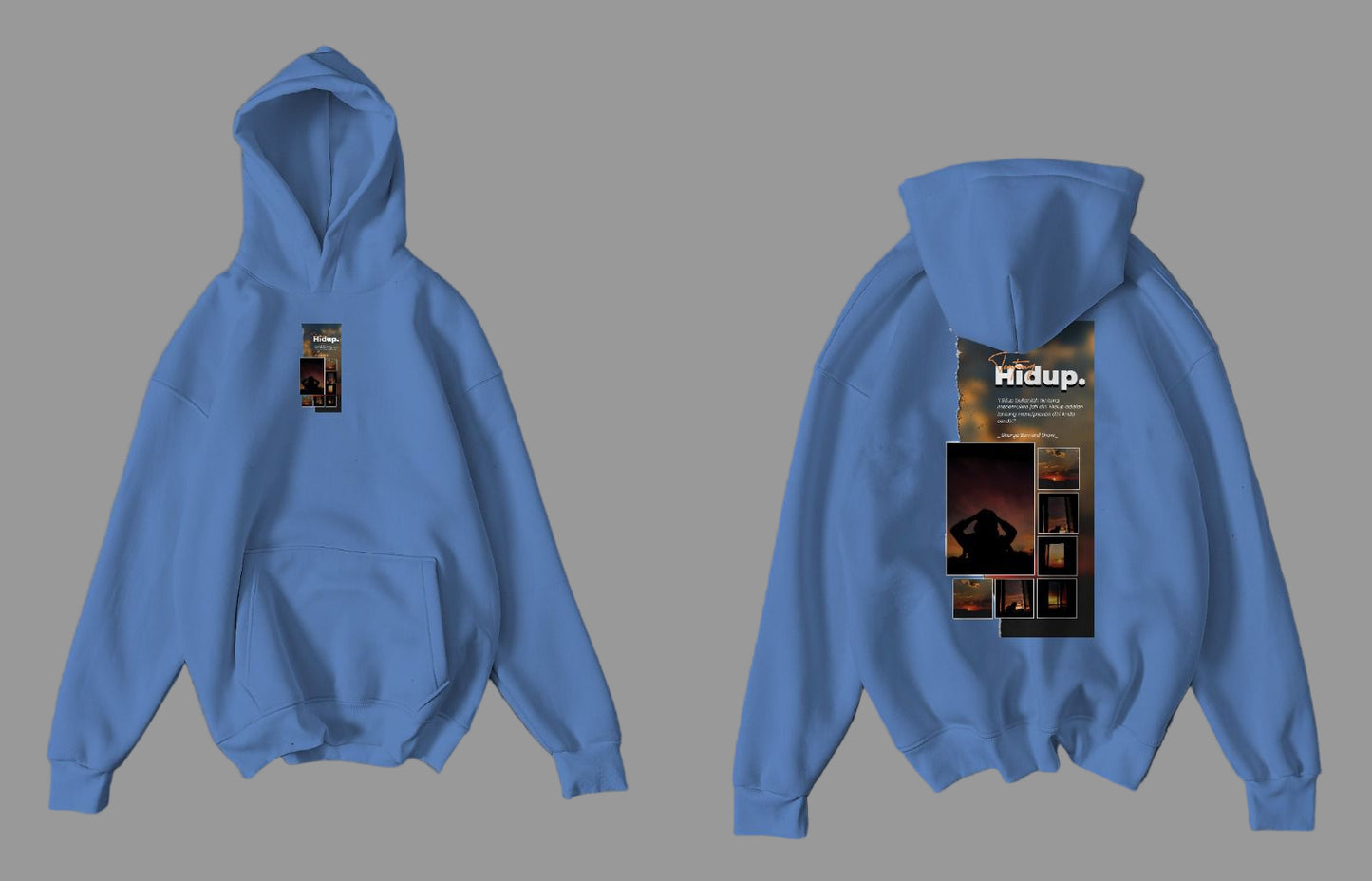 Pocket Stripe Baggy Hoodie