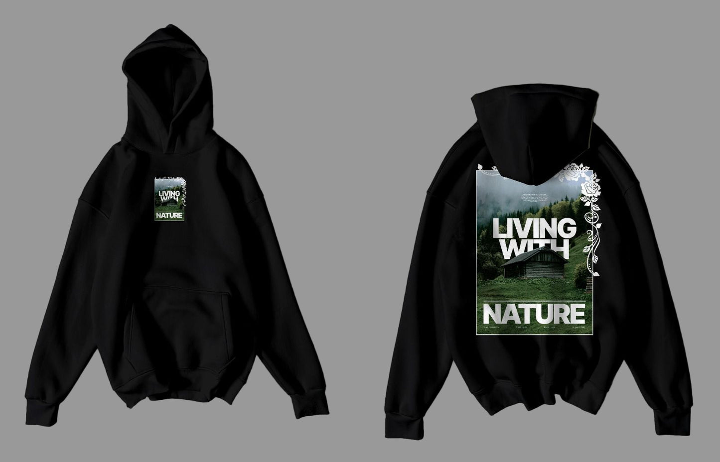 Pocket Stripe Baggy Hoodie