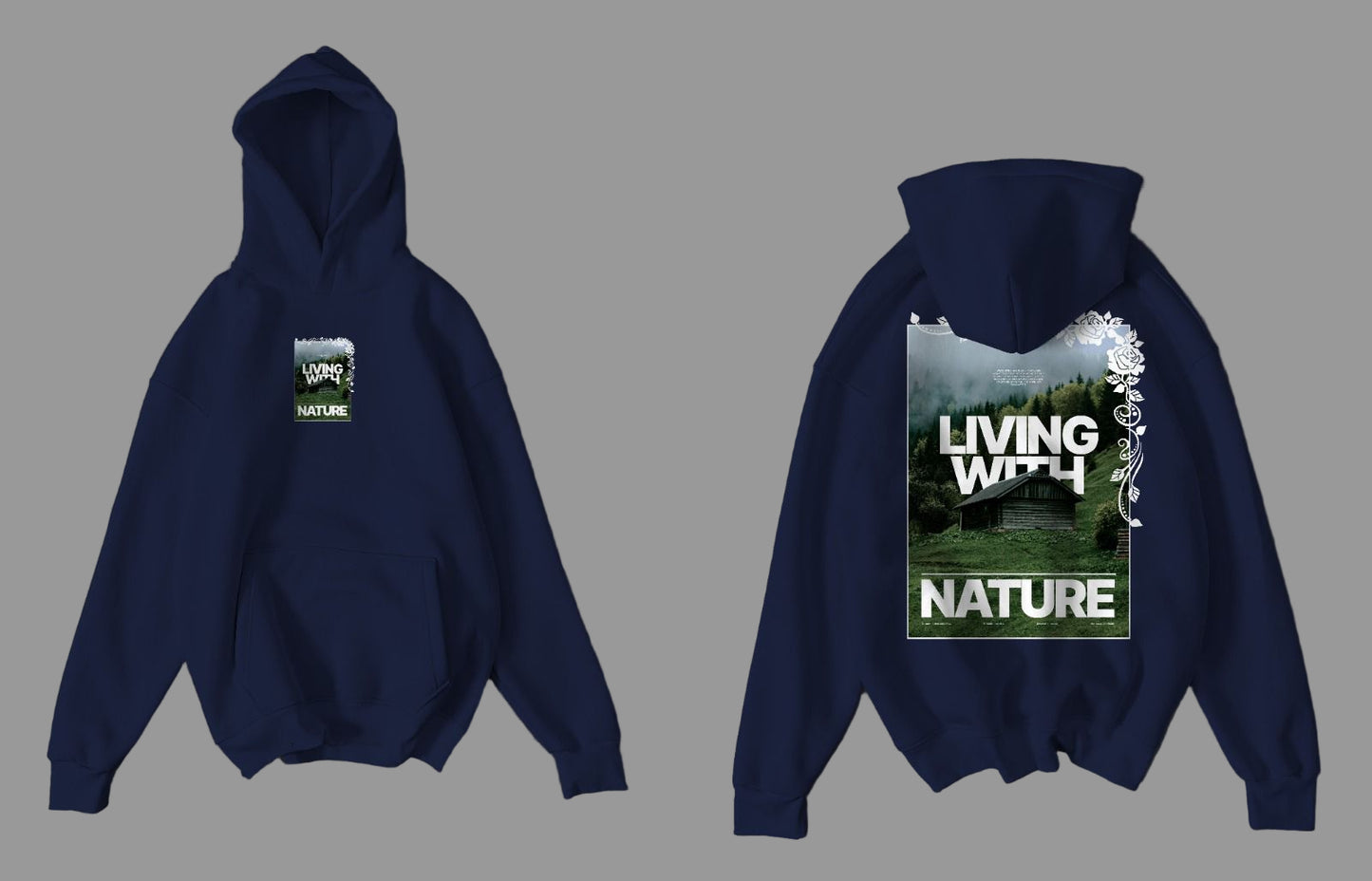 Pocket Stripe Baggy Hoodie