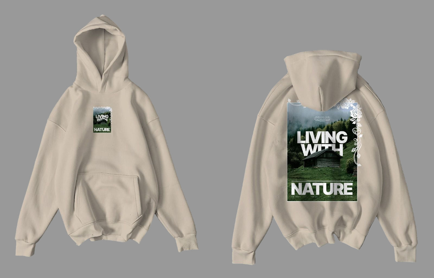 Pocket Stripe Baggy Hoodie