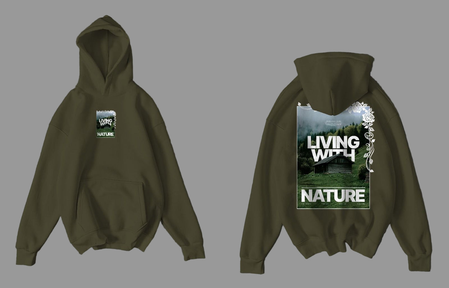 Pocket Stripe Baggy Hoodie