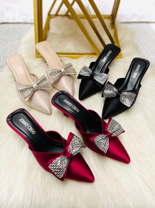 Jimmy Choo Silver Tie Heel