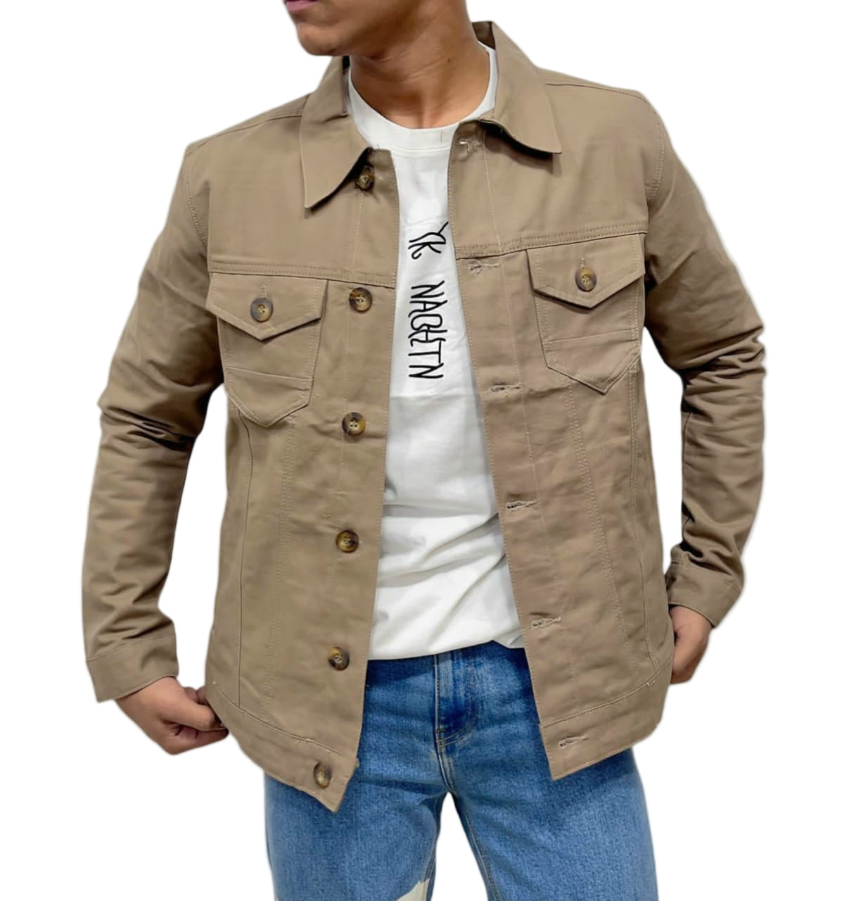 ZARA Gents Cotton denim jacket Full stretchable